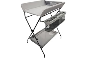 WEBABY - Table à langer pliante Noir et Gris