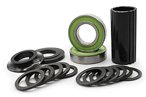 Kartell ® Spanish BB Bottom Bracket Set for 19 mm Axles, 68 mm Bottom Bracket Housing Width, Sealed Industrial Bearings, for BMX, MTB & Dirt Jumping Bikes