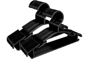 ADOV Cintres pour Vêtements de Bébé, Lot de 30, Antidérapants et Solides, Design Fin, Gain de Place, Idéals pour Chemises, Pantalons, Vestes, Robes et Autres Habits Enfant – Noir