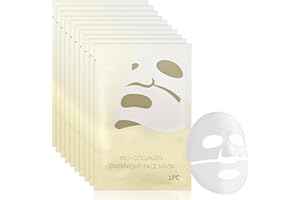 OURDORT Luuma Kollagen Maske Original, Collagen Maske Overnight, Collagen Real Deep Mask, Hydrogel Gesichtsmaske-Anti-Aging, Hautstraffung, Glättet und Hydratisiert-für Alle Hauttypen (10 Stück)