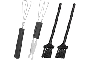 KAIAIWLUO Kit de Limpieza de Teclado,4 Piezas Extractor de Teclas Removedor de Teclas con Cepillos de Teclado Keycap de Acero Inoxidable Extractor Keycap para Quitar Teclado Mecánico Fijo