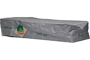 ‎MEHR GARTEN Mehr Garten Abdeckung Sonnenliege, 225x85x40 cm, grau, Oxford 600D Gewebe, Schutzhülle für Gartenliege wasserdicht, UV-beständig und wetterfest