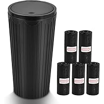 Portarifiuti Per Auto Con Coperchio - Piccolo, Con Tasca - Per Casa, Ufficio E Auto - Nero - Foto 4