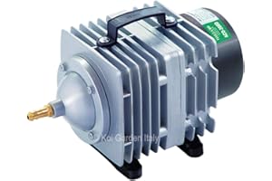 HAILEA Pompa ad Aria, ossigenatore per Acquario e laghetto ACO 388D, Fino a 4800 l/h, Pompa a Pistoni