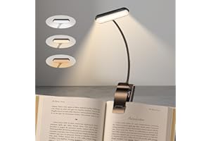 DDLISU 9 LED Luz de Lectura, Lámpara de Lectura USB Recargable de 360° Flexible con 3 Colores, Protección Ocular & Atenuación Continua & Larga Duración Luz de libro para leer en la cama, negro