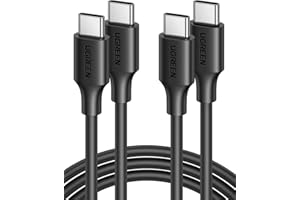 UGREEN Kabel USB C 60W 2szt PD 3.0 PPS QC 4.0/4.0+ USB C to USB C Charging Cable 2 Pack kompatybilny z Galaxy S23 S22 A53 Pixel 7 MacBook Air iPad Pro 12.9 iPad Mini 6/Air 5 Tab S8 itp. (2M)