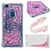 Produktbild Huawei P10 Lite Hülle, Huawei P10 Lite Handyhüle, Alfort Weich TPU Schutzhülle Fließendes Glitzern und Spiegel Hand Hülle für Huawei P10 Lite (5.2 Zoll) Smartphone Handytasche Case Cover (Rosa)