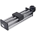 BROLEO 200mm Stroke CNC Linear Stage Actuator, Manual Ballscrew Linear Rail Guide with Standard M5 Mounting Hole, 0.03mm Accuracy Linear Motion Rail Guide for DIY CNC Router Machine