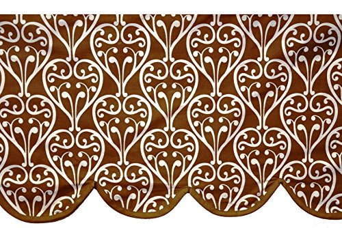 Bacati Crib Skirt, Damask Chocolate