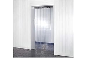 SYFXZZDS Cortina Transparente PVC Congelador, Impermeable Mantener Caliente Tiras Vinilo Cortina Tiras Industriales Comercio Fábrica Garaje Patio, Personalizado (Size : 90x200cm/35.43x78.74in)