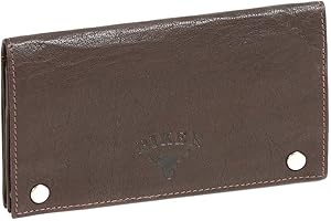 Biker Torba na tytoń torebka na tytoń torba obrotowa prawdziwa skóra, ciemnobrązowa - LEAS Edition