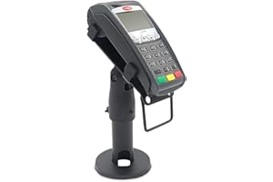 POS VALLEY Supporto Ergonomico per Terminale di Pagamento POS da Banco Ingenico iCT 220/250 - Stand POS Bancomat con Maniglia, Rotazione 180° Inclinazione 45°, Montaggio con Viti o Adesivo