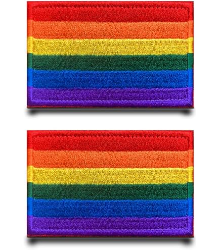 ELLU Regenbogen-Blitz-Aufnäher Zum Aufbügeln Oder Nähen – Bunt, Bestickt, Perfekt Für LGBT & Pride