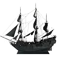 Kit Construction Bateau Pirate 'Black Pearl' En Bois - Échelle 1/50 - Modèle Détail à Assembler Soi-Même