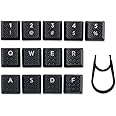 13pcs key Texture Tactility Backlit Keycaps Replacement for GL Tactile Switch Logitech G813/G815/G915/G913 TKL RGB Mechanical Gaming Keyboard (Black)