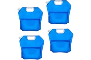 MIUCOGUIER Bidón de Agua Plegable - 5L/10/15L Bolsa de Agua Plegable con Tapa Hermética Portátil Plegable Agua Potable sin BPA Recipiente de Agua Plegable Contenedor Agua Potable para Camping, Excursión, Picnics