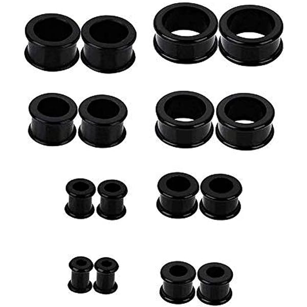 BIG GAUGES Lot De 3 Paires D'écarteurs D'oreille En Silicone – Double évasé – Noir, Blanc, Rose – 14 Tailles Disponibles