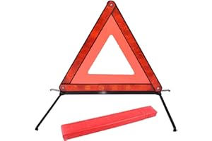 STOUCLA Warning Triangle with, Foldable Warning Triangle, with Storage Box, for Warning Signs that Are Displayed in the Event of a Temporary Stop or Vehicle Breakdown