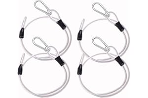 SILENT-QIAOYOU Cavo Acciaio Inossidabile Cavo In Acciaio Intrecciato A Doppio Anello Cavo Rivestito In Acciaio Intrecciato A Doppio Anello Con Cordino Di Sicurezza Per Biciclette E Bagagli, 3 Mm