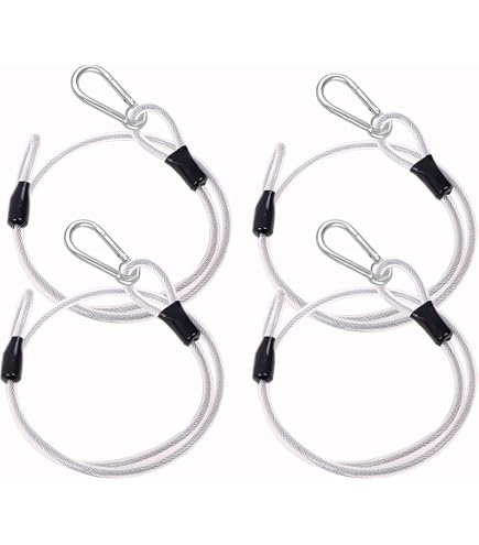 Lot De 10 Cordons En Acier Inoxydable 2mm X 10cm Avec œillets - Pour Sécurité, Bricolage - Marque Uxcell
