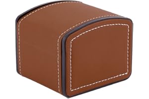 Jiacheng29 Boîte de rangement vintage en simili cuir en forme d'arc pour montres Marron