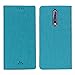 Produktbild Nokia 8 Hülle, Eactcoo Dünn Premium PU Leder klappbares Folio Flip Case Book TPU Cover Bumper Tasche Mit Standfunktion Magnetverschluss Kartenfach Wallet Handyhülle Für Nokia 8 (Nokia 8, Blue)