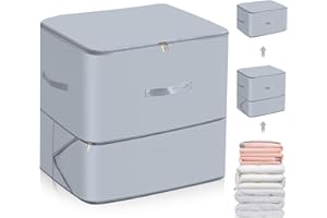 KUOFANY Platzsparender Selbstkomprimierender Organizer für Bettdecken und Kleidung,Groß Aufbewahrungstasche für Bettdecken mit Selbstkompression Ideal für Bettdeckenaufbewahrung und platzsparende Aufbewahrung