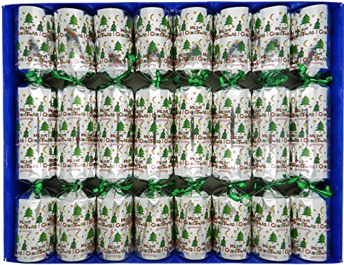 8 Craquelins argentés de Noël avec des astuces de magie par Crackers Ltd (Cat F1)