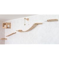 Katzen Wandpark Eckbrett 30x30 Cm – Handgefertigte Kratz- & Spielmöbel Aus Buchenholz