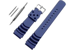 ADDIESDIVE Silikonowe paski do zegarków dla mężczyzn, gumowe, szybkie odpinanie, do zegarków, czarne, niebieskie, pomarańczowe, 20 mm, czarne, 22 mm, 22mm, Kauczuk, Bez kamieni szlachetnych