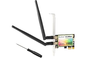 BUITREA Carte WiFi PCIe AX200 avec Bluetooth 5.2 Wi-FI 6 Double Bande (5GHz/2.4GHz) 2974Mbps Carte Bluetooth WiFi 6 pour PC Windows 11/10/Linux