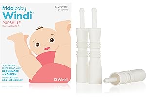 ‎FRIDA BABY Frida Baby Windi Blähhilfe für Babys | 10 Einweg-Röhrchen zur natürlichen Linderung von Blähungen, Koliken & Verstopfungen | Sanft, sicher, BPA- & latexfrei, von Ärzten entwickelt