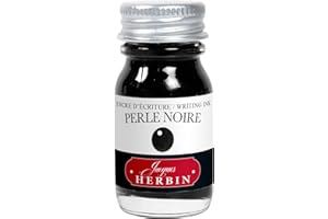 Jacques Herbin 11509T - Encre d'écriture et de dessin -Stylo-plumes et stylos roller - Perle noire - 10 ml - Fabriqué en France