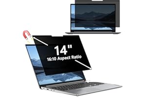 Hinnwer Filtro Schermo Privacy per 14 Pollici 16:10, Rimovibile, Anti Luce Blu, Anti-Spia, Filtro Privacy Magnetico Ultrathin Computer Portatili per HP/dell/Acer/Lenovo/Thinkpad/Samsung/ASUS/Sony