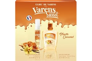 ULRIC DE VARENS Varens Sweet Vanilla Caramel Parfym Box - Eau De Parfum dam 50 ml + påsspray 20 ml - Gourmand, karamell, vanilj - tillverkad i Frankrike