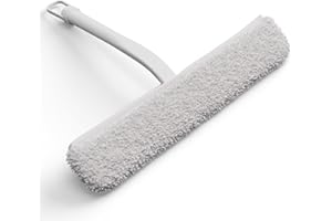 Gütewerk Raclette Douche avec Chiffon de Nettoyage 2 en 1, Raclette Vitre Professionnel de 23cm pour Salle de Bain, Voiture, Maison, Kit Lave Vitre, Lavage Professionnelle Facile, Raclette a Vitre