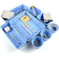 Ordnungssystem Aus Filz,Ordnungssystem für Schubladen Schminke,Faltbar Aufbewahrungskorb Aus Filz,Schreibtisch…