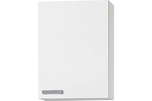 MMR Hängeschrank Küche Dallas, 1-türig, 60 cm breit, 90 cm hoch, wechselseitig montierbare Tür, Weiß