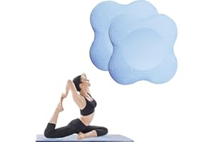 GIGTOOP 2 Pièces Genouillère de Yoga Tapis de Yoga Antidérapants Résistant à l'usure Protège Les Genoux pour Yoga Gymnastique Pilates