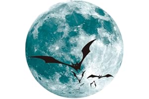 VOSAREA Halloween Fenster Aufkleber, Leuchtende Wandtattoo Fledermaus Planet Leuchten Wandaufkleber 30cm Halloween Wandtattoo Aufkleber Leuchtende Zimmer Wandtattoo