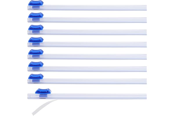 PATIKIL 8 st plastomslagsskärare, 33 cm plastomslag, glidskärare, självhäftande installation, ersättning för aluminiumfolie, vaxpapper, pergamentpapper, dispenser