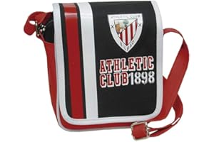 CYPBRANDS Athletic Club, Bandolera con Cremallera, Portatodo, Producto Oficial del Athletic Club, Color Rojo y Negro (CyP Brands)