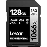 Lexar Professional 128GB 1066x SDXC UHS-I Kart, up to 160MB/s read 120MB/s write C10 V30 U3, Standart