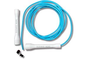 ‎ELEVATE ROPE Elevate Speed Rope MAX - Professionelles Springseil aus Strapazierfähigem PVC mit Nylonkern - 5 mm - Länge Max. 3 Meter - Extrem Starke Griffe