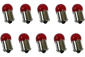 cyclingcolors 10x AMPOULE 12V 5W BA15S ROUGE FEU ARRIERE STOP AUTO MOTO SCOOTER MOBYLETTE CYCLOMOTEUR