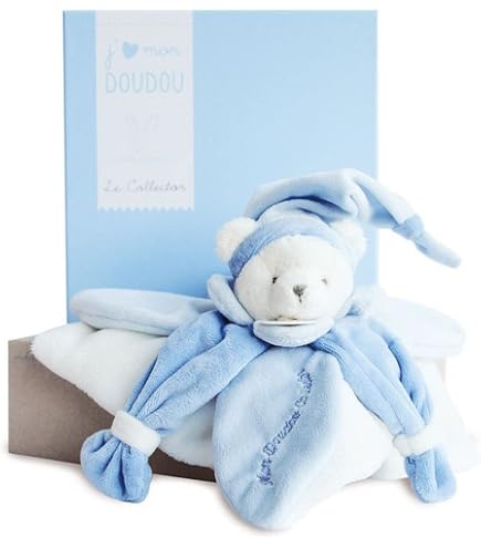 Doudou Et Compagnie Poupée Chiffon Petite Demoiselle 23 Cm – Doudou Bébé Fille Blanche Avec Boîte Cadeau