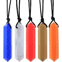 Colliers à Mâcher Sensoriels CLDY - Lot De 6 Pour Enfants TDAH/Autisme
