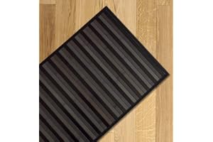 Confezioni Giuliana Tappeto Bamboo sfumato passatoia Cucina e Multiuso Nero (55x280)