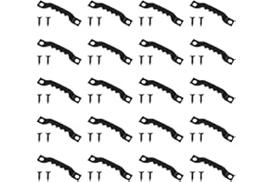 DAIUNI Sägezahn Bildaufhänger, Bilderrahmen Aufhänger, Aufhänger Für Bilder, 20 Stück mit Schrauben Zackenaufhänger, Schwarz