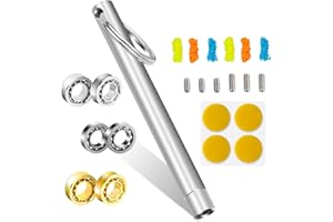 Yoyo Lot de 10 roulements Yoyo dorés non réactifs + roulement Yoyo à billes taille C 8 + roulement Yoyo réactif C + outil de retrait de roulement + 6 cordes Yoyo + 6 essieux Yoyo